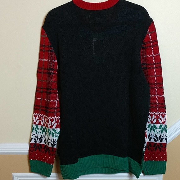 NWT Men's Ugly Holiday Sweater "Let it Glow" Deer size XL - Picture 5 of 6